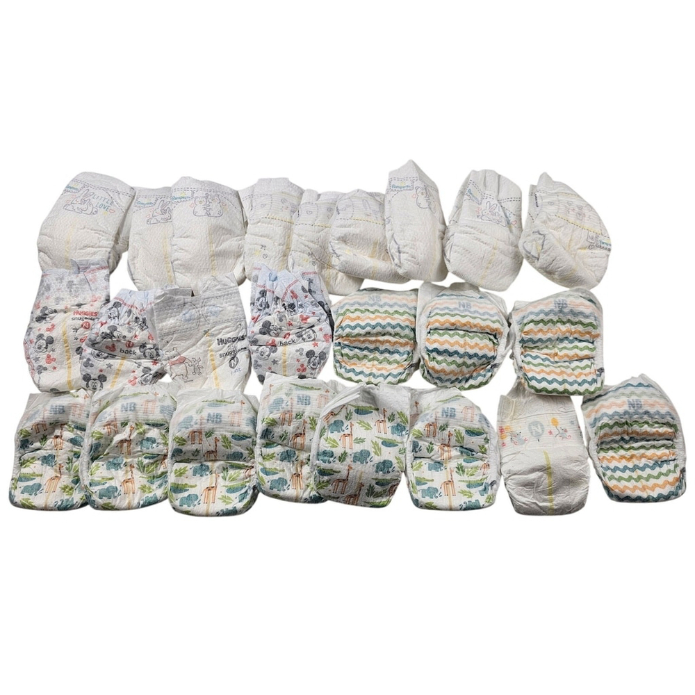 Newborn Baby Doll Diaper Bundle Lot of 24